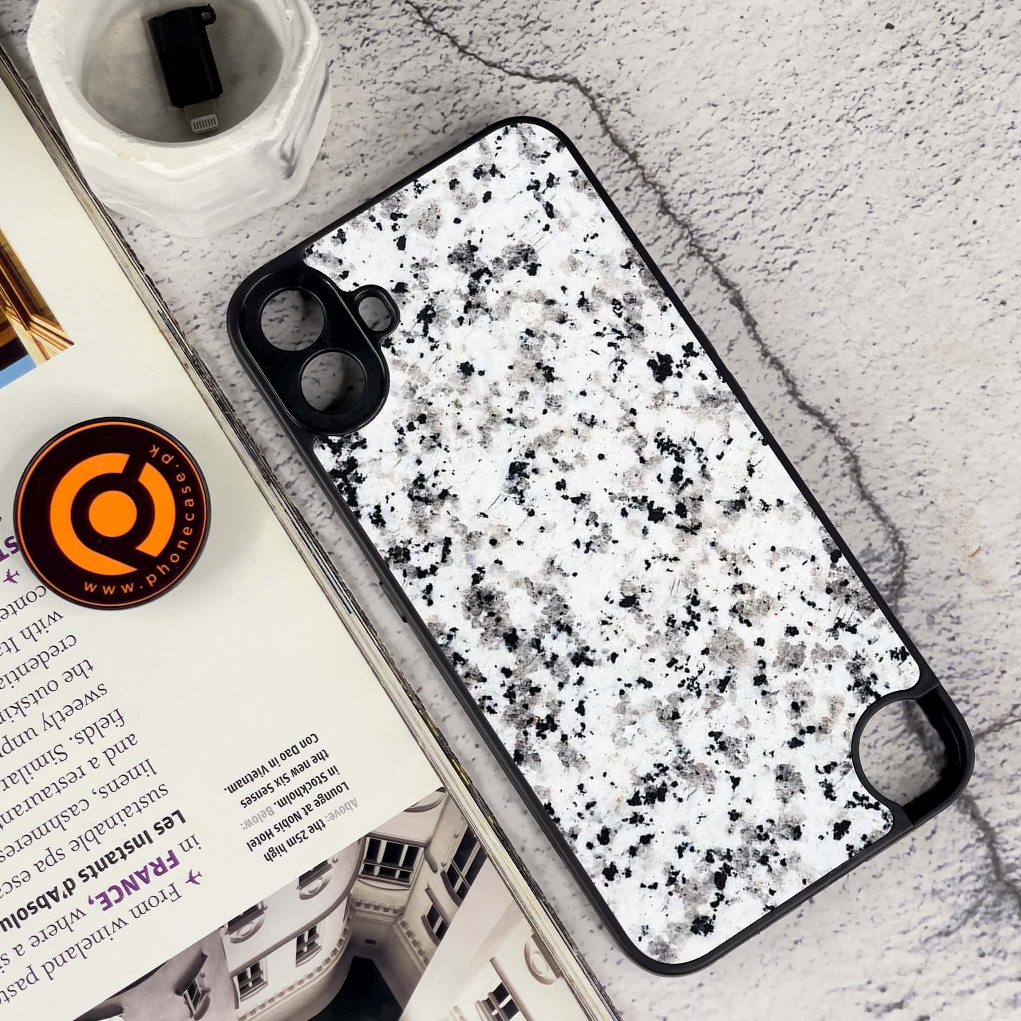 Nothing CMF Phone 1 - White Marble Series - Premium Metal Printed soft Bumper Shock Proof Case
