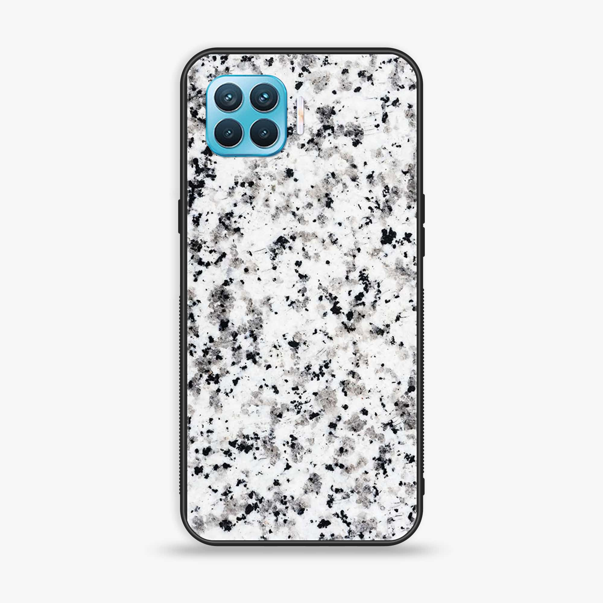 Oppo F17 Pro - White Marble Series - Premium Printed Glass soft Bumper shock Proof Case