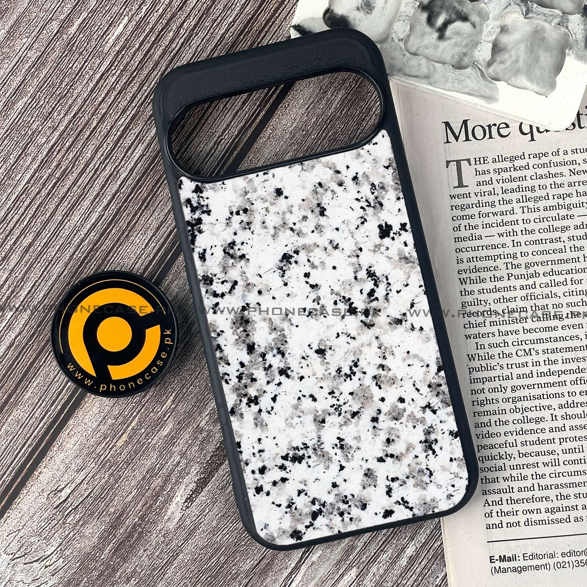 Google Pixel 9 - White Marble series - Premium Printed Glass soft Bumper shock Proof Case