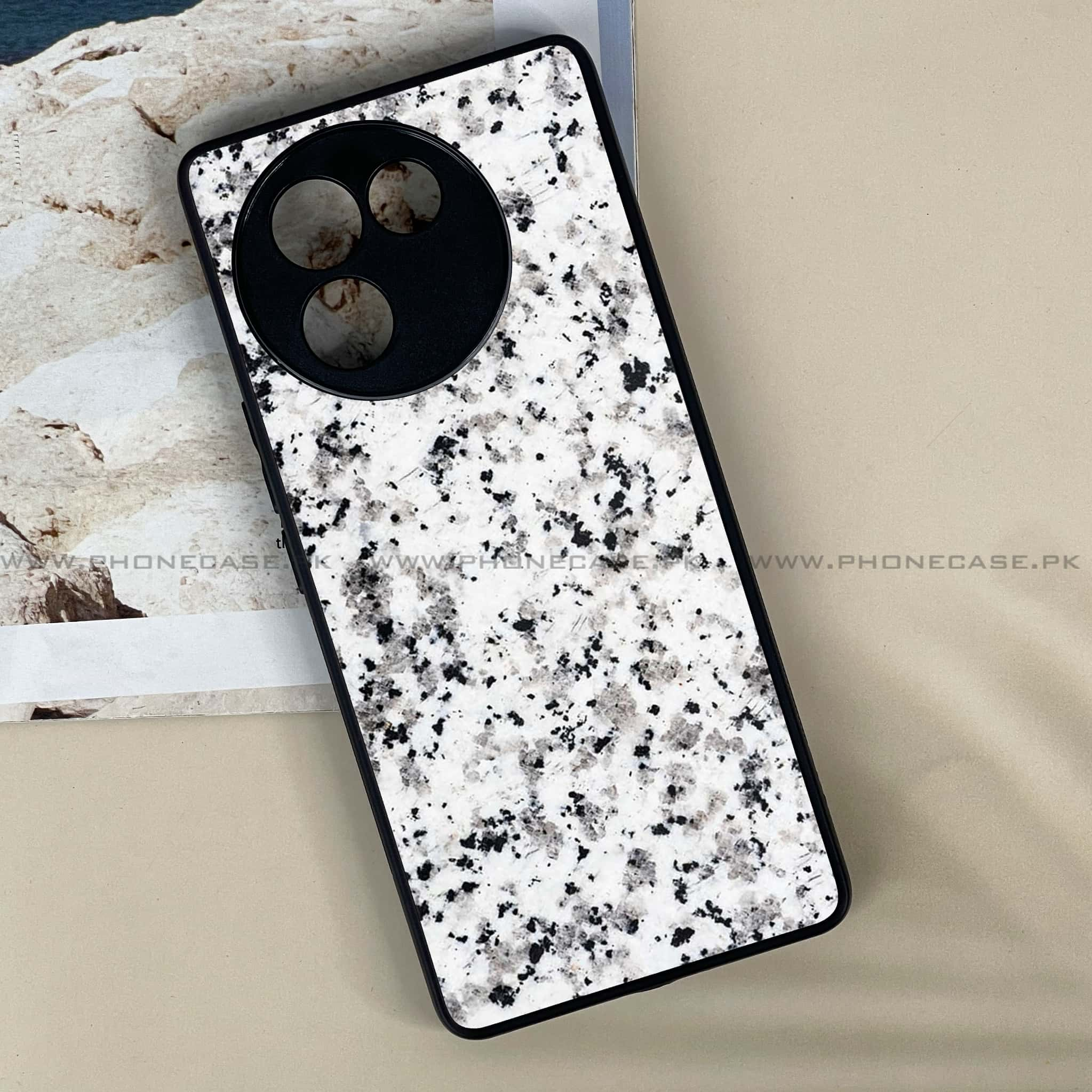 Vivo V30E - White Marble series - Premium Printed Metal soft Bumper shock Proof Case