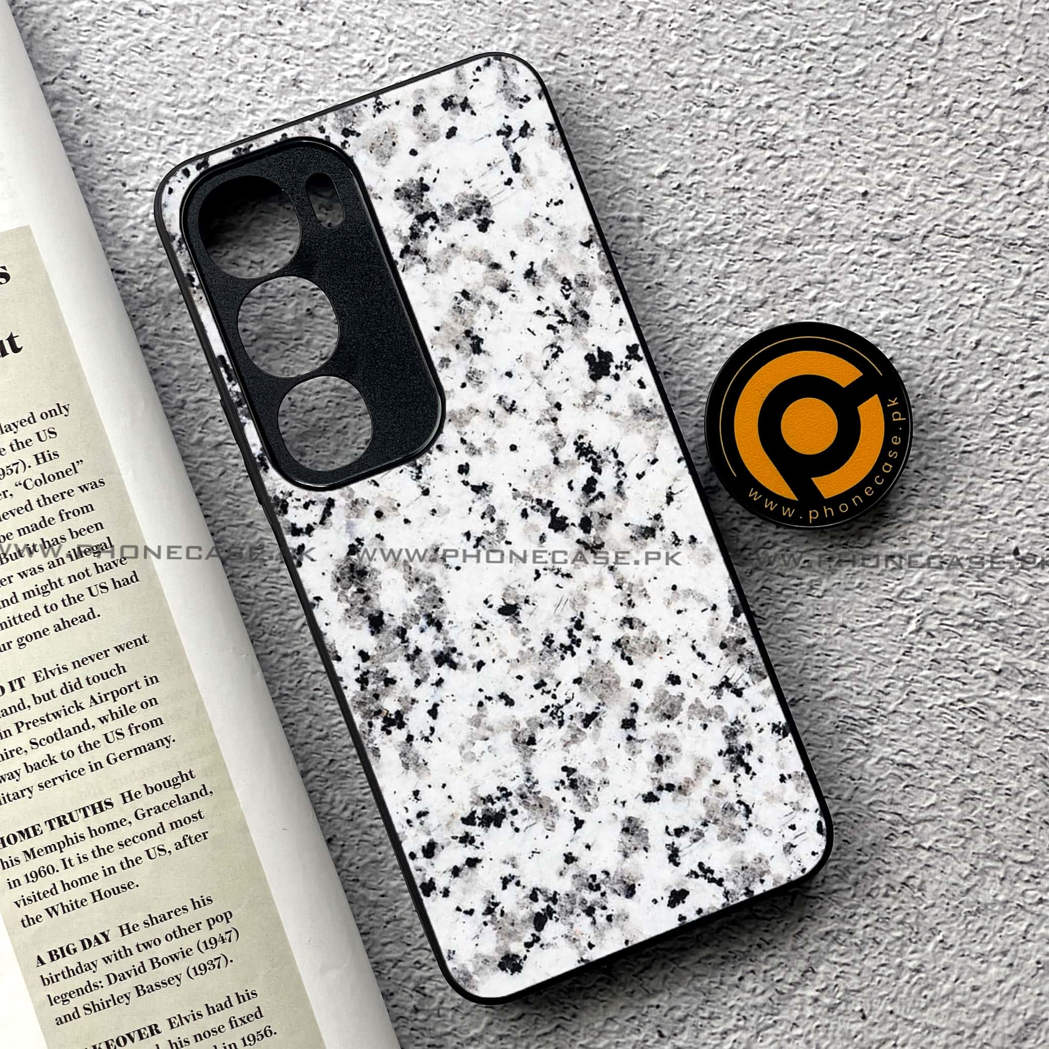 Vivo Y19s Pro - White Marble Series - Premium Metal Printed soft Bumper shock Proof Case