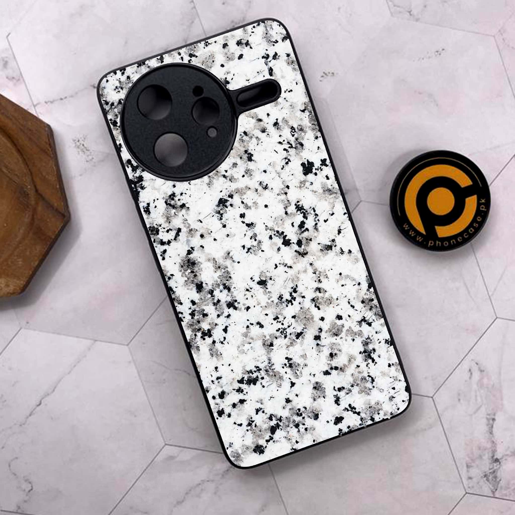 Xiaomi Poco F7 Ultra 5G - White Marble Series - Premium Metal Printed soft Bumper shock Proof Case