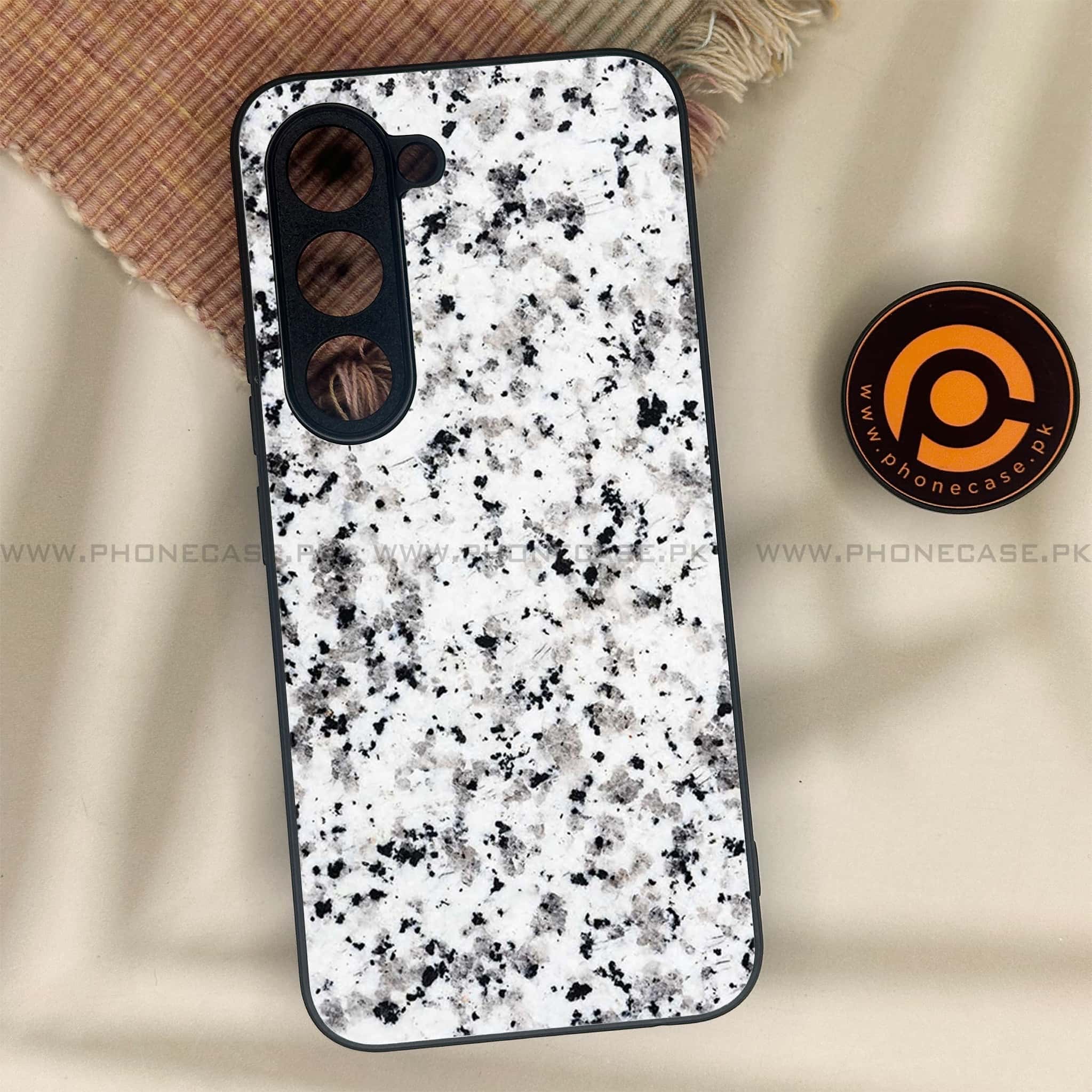 Tecno Spark 40 Pro - White Marble Series - Premium Metal Printed soft Bumper shock Proof Case