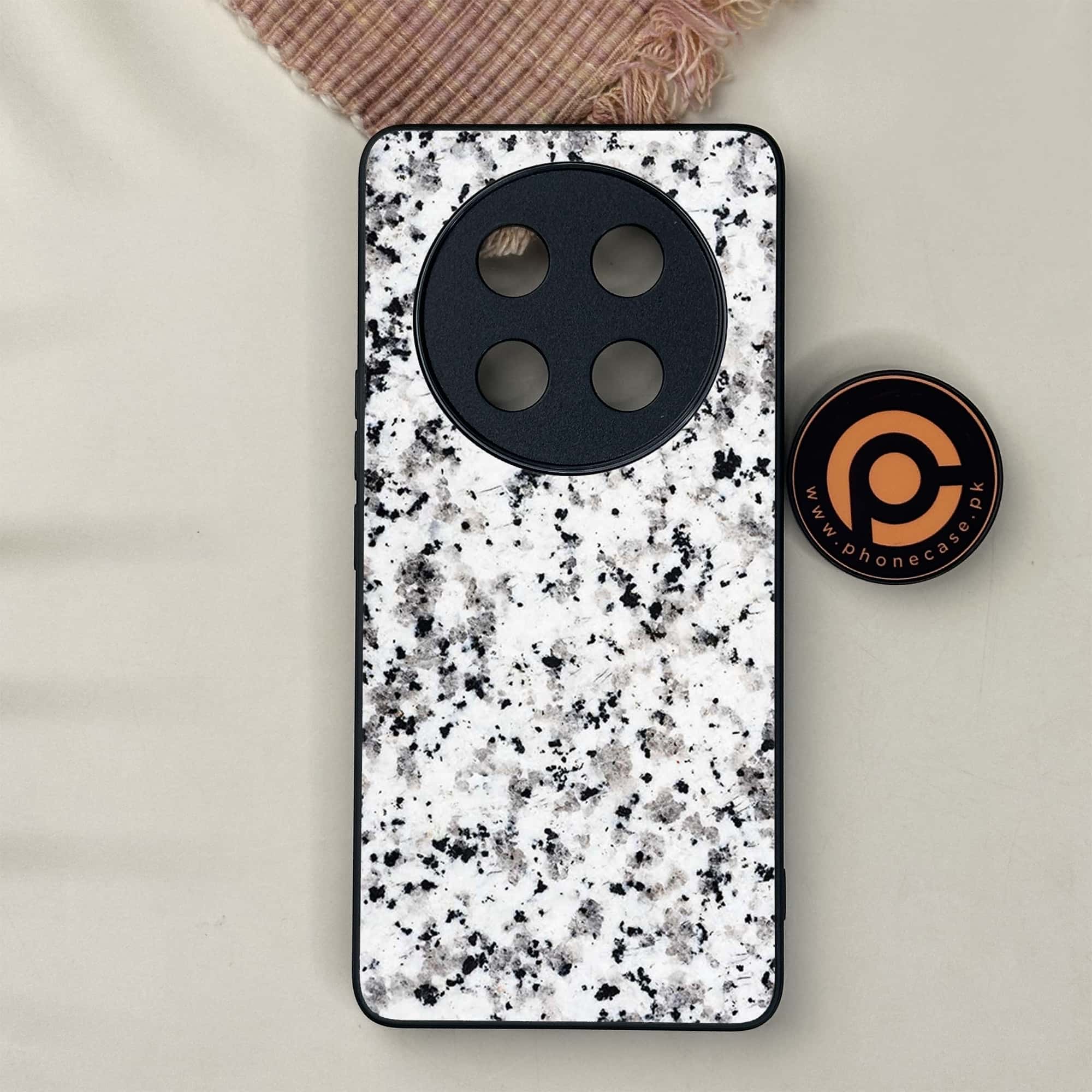 Honor X9c 5G - White Marble Series - Premium Metal Printed soft Bumper shock Proof Case
