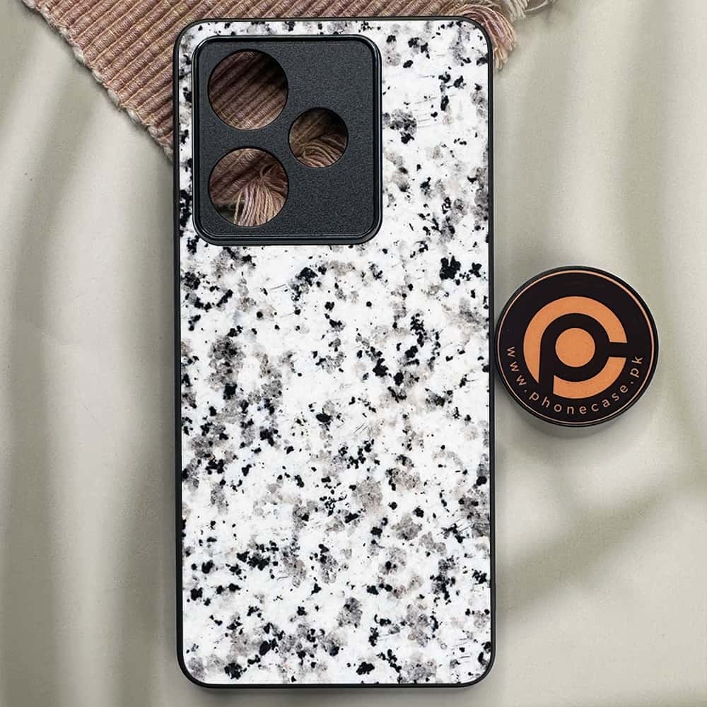 Realme GT 7T - White Marble Series - Premium Metal Printed soft Bumper shock Proof Case