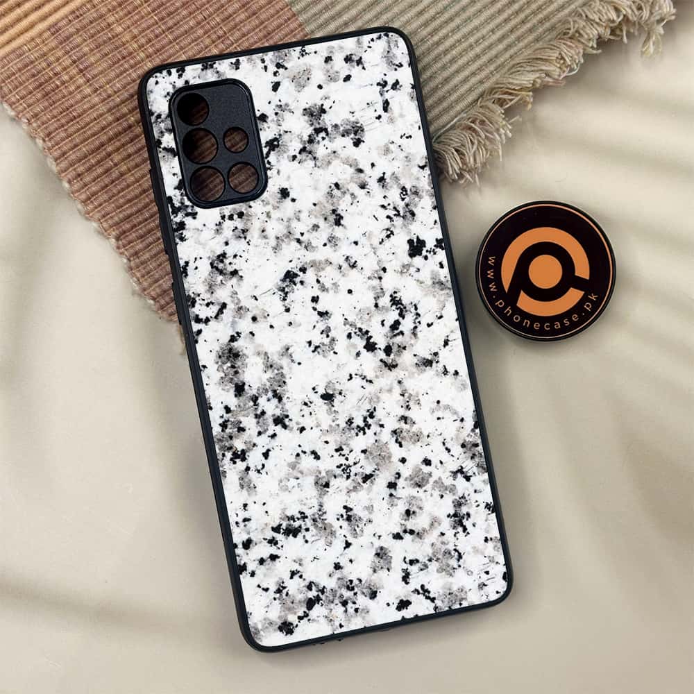 Samsung Galaxy A71 - White Marble Series - Premium Metal Printed soft Bumper shock Proof Case