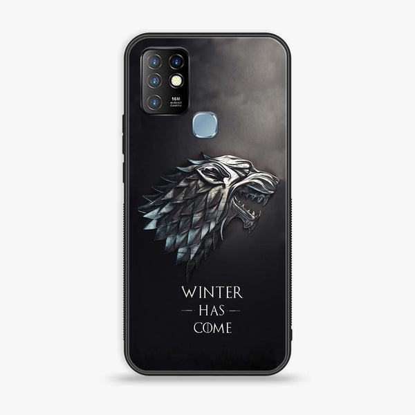 Infinix Hot 10 - Winter Has Come GOT -  Premium Printed Metal soft Bumper shock Proof Case