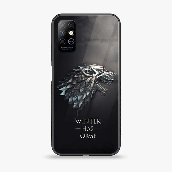 Infinix Note 8i - Winter Has Come GOT - Premium Printed Glass soft Bumper Shock Proof Case