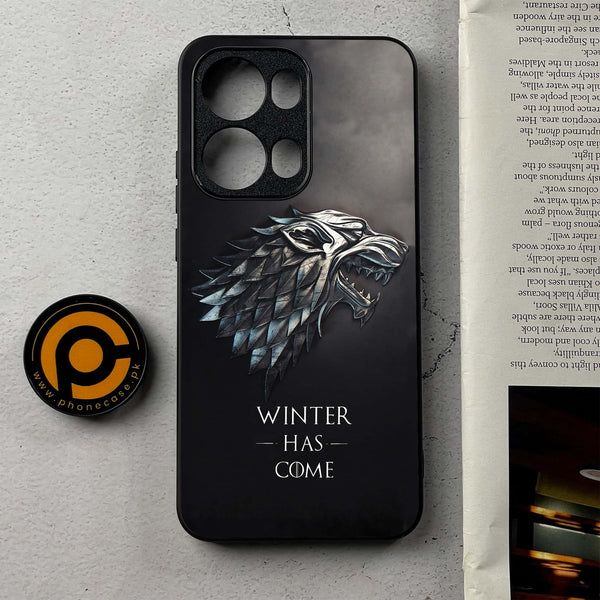 Oppo Reno 13 Pro - Winter Has Come GOT - Premium Metal Printed Soft Bumper Shockproof Case