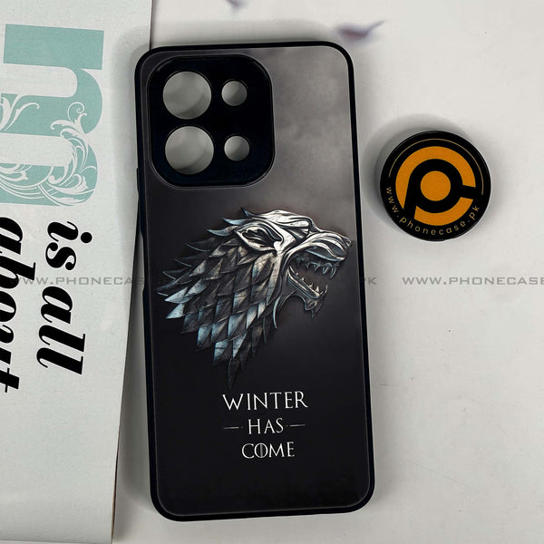 Vivo Y28 - Winter Has Come GOT - Premium Printed Glass soft Bumper shock Proof Case