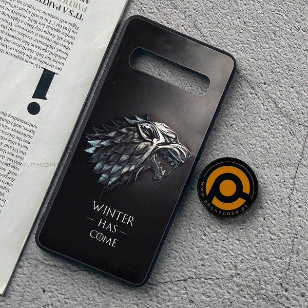 Samsung Galaxy S10 5G - Winter Has Come GOT - Premium Printed Glass soft Bumper Shock Proof Case