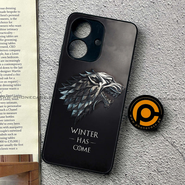 Realme Note 60 - Winter Has Come GOT - Premium Printed Metal Soft Case