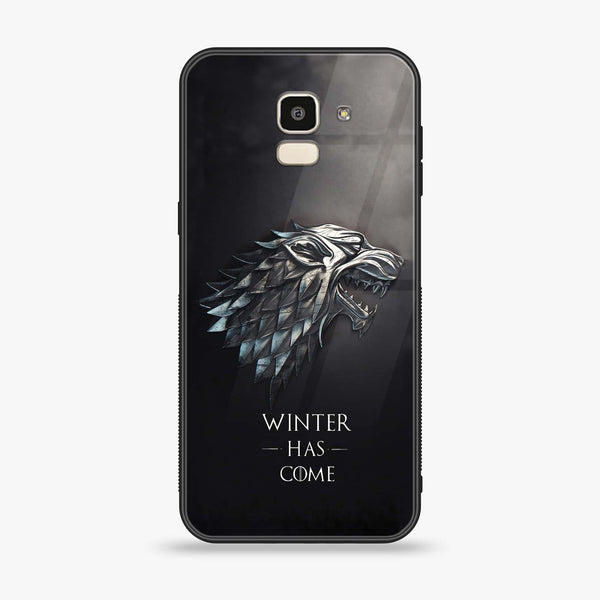 Samsung Galaxy J6 (2018) - Winter Has Come GOT - Premium Printed Glass soft Bumper Shock Proof Case  CS-23313