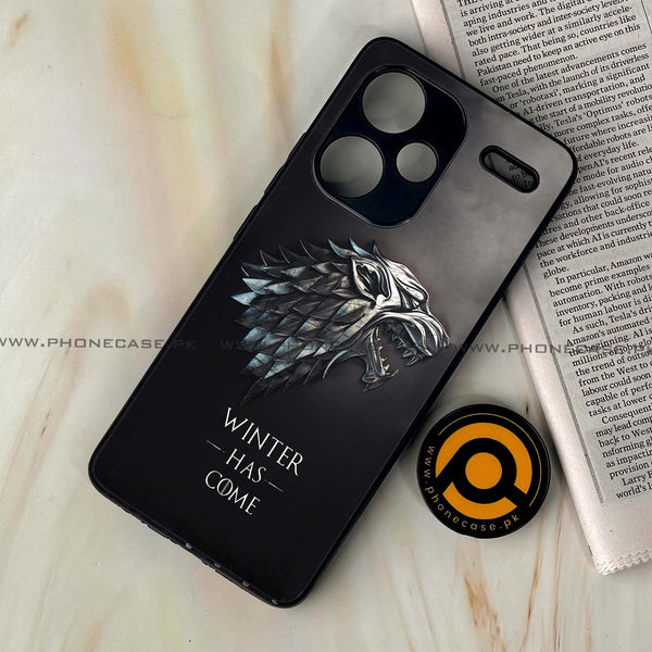 Redmi Note 13 Pro Plus 5G - Winter Has Come GOT - Premium Metal Printed soft Bumper shock Proof Case