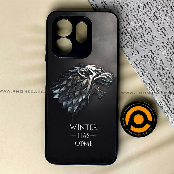 Infinix Hot 50i - Winter Has Come GOT - Premium Printed Glass soft Bumper Shock Proof Case