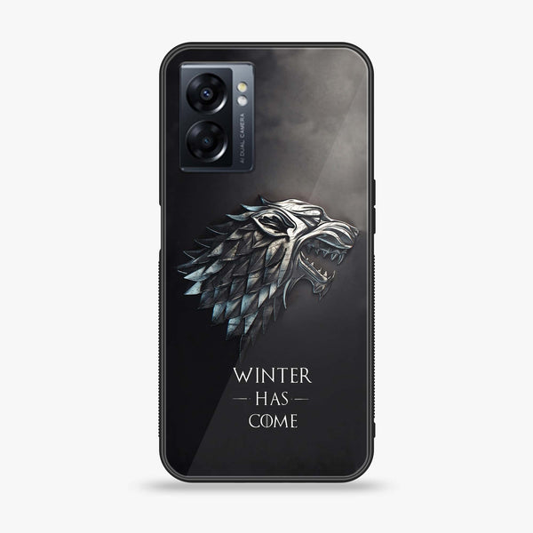 Oppo A77 4G - Winter Has Come GOT -  Premium Printed Metal soft Bumper shock Proof Case