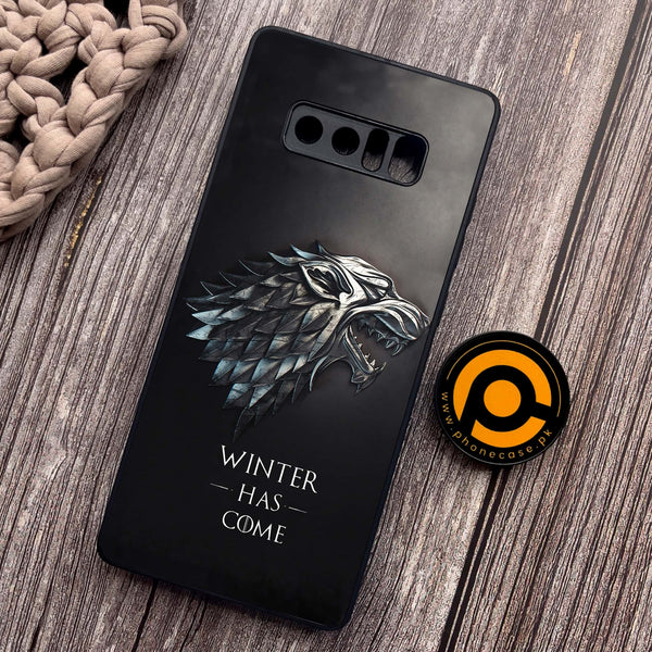 Samsung Galaxy Note 8 - Winter Has Come GOT - Premium Metal Printed soft Bumper shock Proof Case