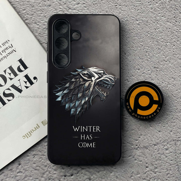 Samsung Galaxy S25 - Winter Has Come GOT - Premium Metal Printed soft Bumper shock Proof Case