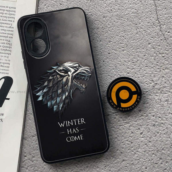 Oppo A18 4G - Winter Has Come GOT -  Premium Printed Metal soft Bumper shock Proof Case