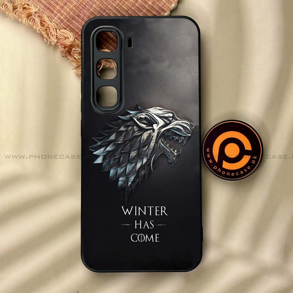 Infinix Hot 60 Pro - Winter Has Come GOT  - Premium Metal Printed soft Bumper shock Proof Case