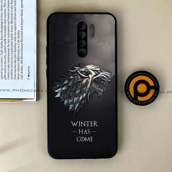 Xiaomi Redmi 9 - Winter Has Come GOT - Premium Printed Glass soft Bumper Shock Proof Case