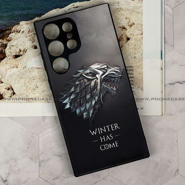 Samsung Galaxy S24 Ultra - Winter Has Come GOT - Premium Metal Printed soft Bumper shock Proof Case