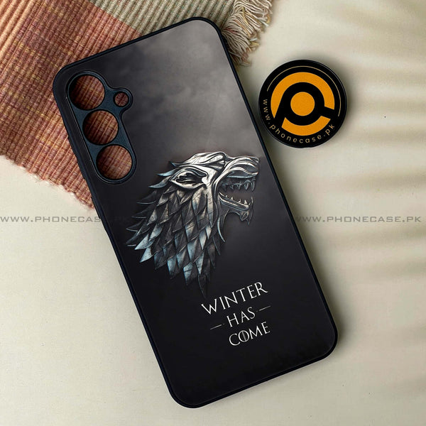 Samsung Galaxy A14 - Winter Has Come GOT - Premium Printed Glass soft Bumper Shock Proof Case