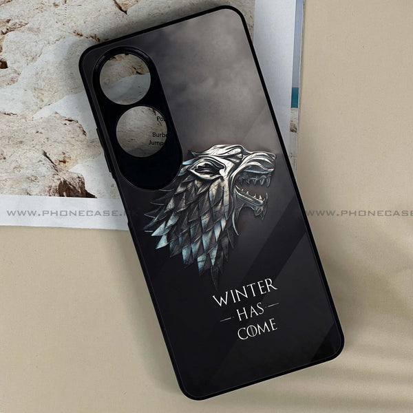 Oppo A60 - Winter Has Come GOT -  Premium Printed Metal soft Bumper shock Proof Case