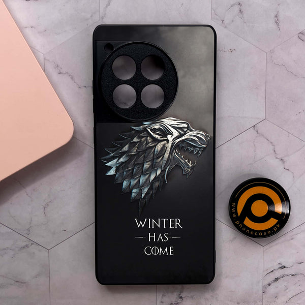 OnePlus 12R - Winter Has Come GOT - Premium Metal Printed soft Bumper shock Proof Case