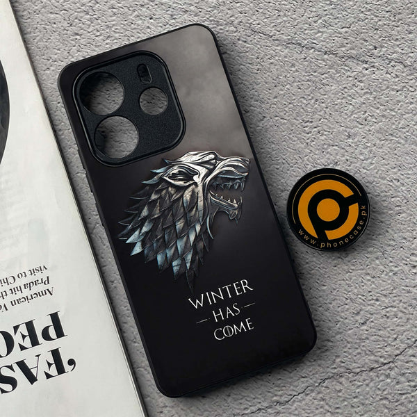 Xiaomi Redmi Note 14 - Winter Has Come GOT - Premium Printed Glass soft Bumper Shock Proof Case