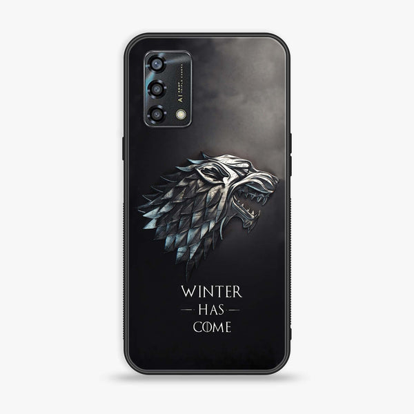 Oppo A95 - Winter Has Come GOT - Premium Printed Glass soft Bumper Shock Proof Case