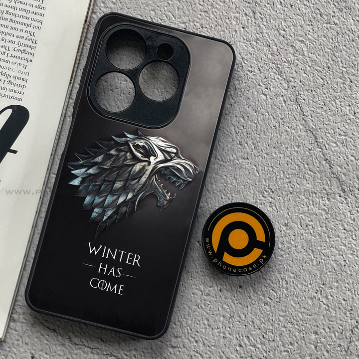Tecno Spark 20C - Winter Has Come GOT - Premium Printed Glass soft Bumper Shock Proof Case
