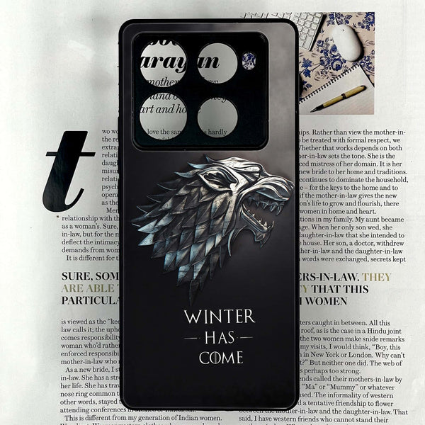 Infinix Note 40 Pro Plus - Winter Has Come GOT - Premium Metal Printed soft Bumper shock Proof Case
