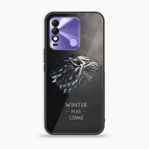 Tecno Spark 8 - Winter Has Come GOT - Premium Printed Glass soft Bumper Shock Proof Case