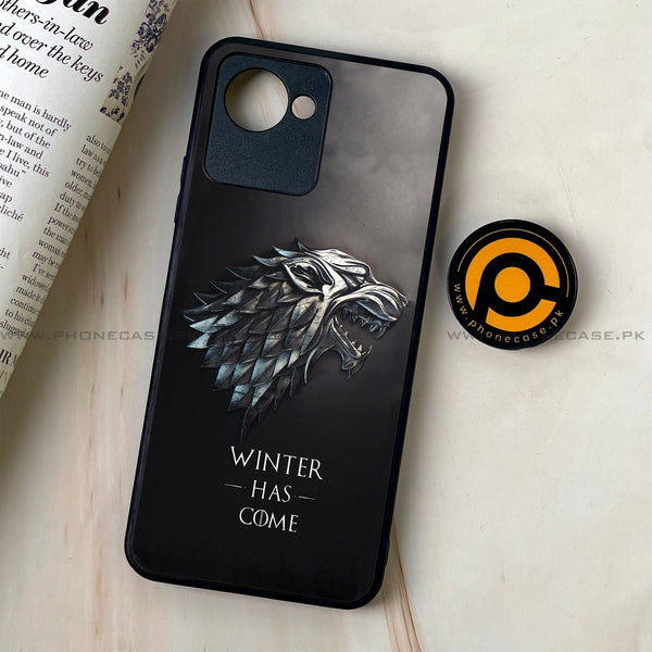 Realme C30 - Winter Has Come GOT - Premium Printed Glass soft Bumper Shock Proof Case