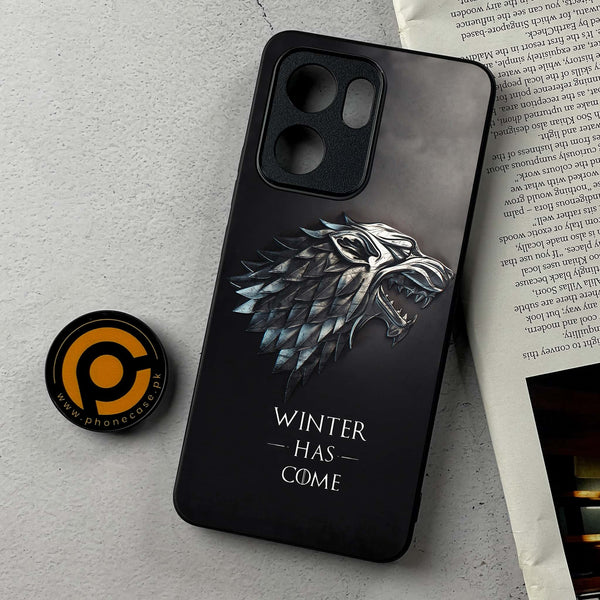 Oppo A5x - Winter Has Come GOT - Premium Metal Printed Soft Bumper Shockproof Case