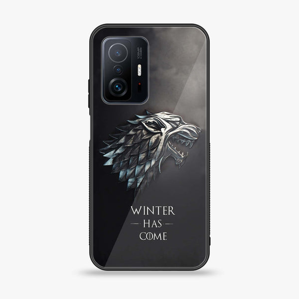 Xiaomi 11T/ 11T Pro  - Winter Has Come GOT - Premium Printed Glass soft Bumper Shock Proof Case CS-35400