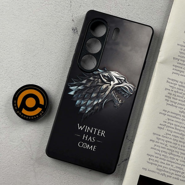 Tecno Camon 40 Pro - Winter Has Come GOT - Premium Metal Printed Soft Bumper Shockproof Case