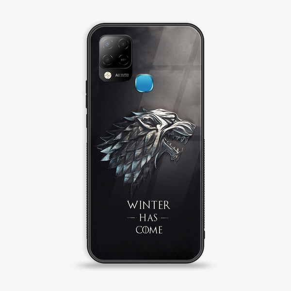 Infinix Hot 10s  Winter Has Come GOT  Premium Printed Glass soft Bumper Shock Proof Case