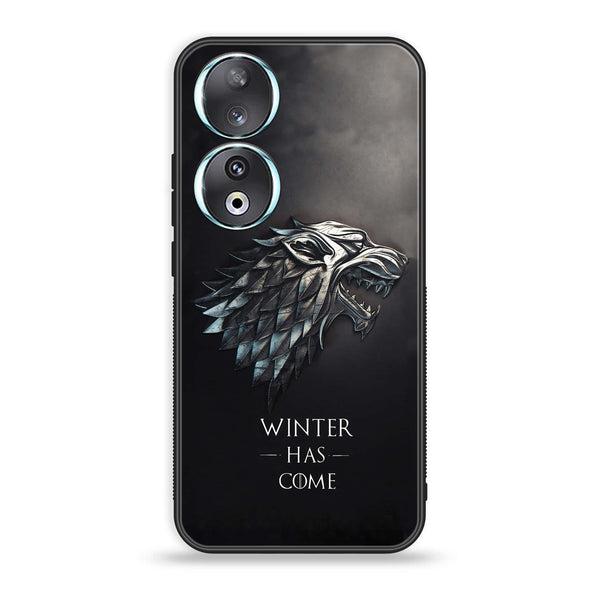 Huawei Honor 90 - Winter Has Come GOT - Premium Printed Glass soft Bumper Shock Proof Case