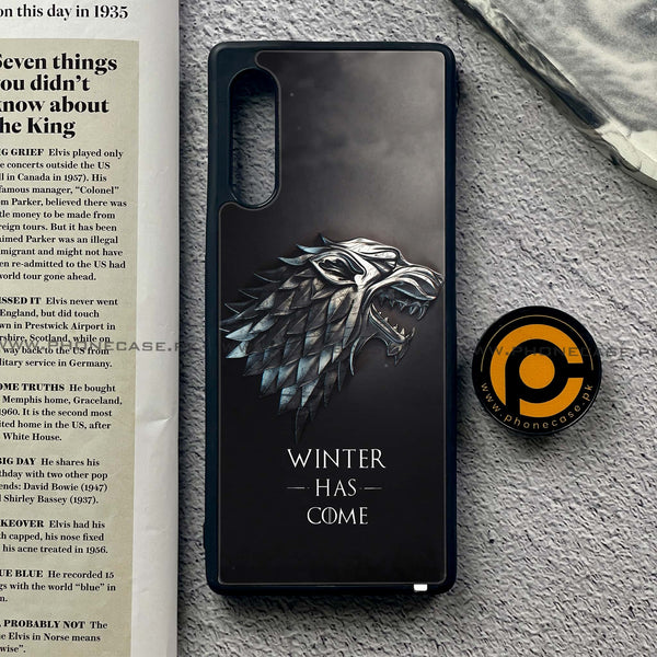 LG G9 - Winter Has Come GOT - Premium Printed Metal soft Bumper shock Proof Case