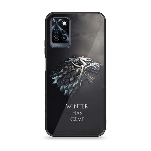 Infinix Note 10 Pro - Winter Has Come GOT - Premium Printed Glass soft Bumper Shock Proof Case