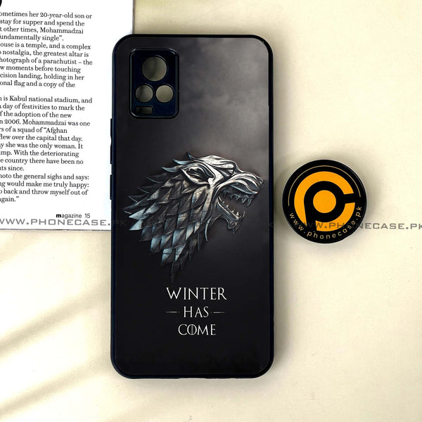 Vivo V20 - Winter Has Come GOT - Premium Printed Glass soft Bumper Shock Proof Case