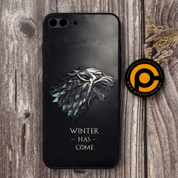 iPhone 7 Plus - Winter Has Come GOT - Premium Metal Printed soft Bumper shock Proof Case