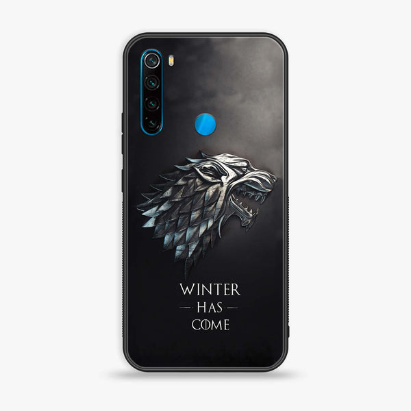 Xiaomi Redmi Note 8 - Winter Has Come GOT - Premium Printed Glass soft Bumper Shock Proof Case