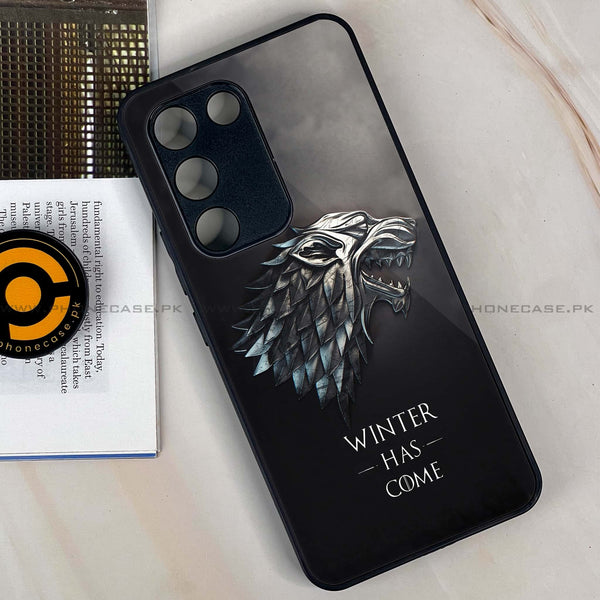 Vivo Y100 - Winter Has Come GOT -  Premium Printed Metal soft Bumper shock Proof Case