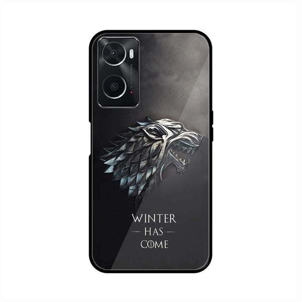oppo A96 - Winter Has Come GOT - Premium Printed Glass soft Bumper Shock Proof Case