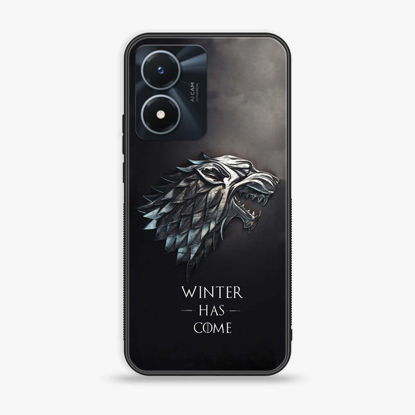 Vivo Y02s - Winter Has Come GOT -  Premium Printed Metal soft Bumper shock Proof Case