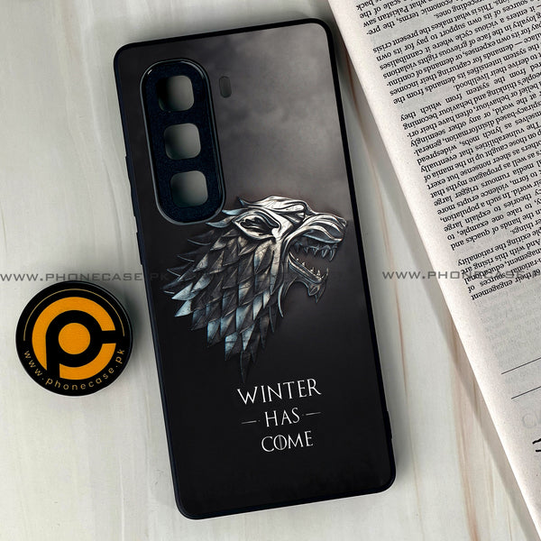 Infinix Hot 50 Pro Plus - Winter Has Come GOT  - Premium Printed Glass soft Bumper Shock Proof Case