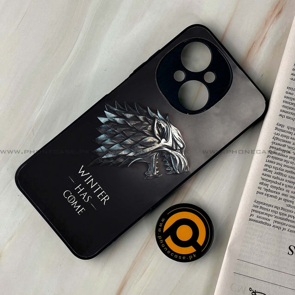 Tecno Spark Go 1 - Winter Has Come GOT - Premium Printed Glass soft Bumper shock Proof Case CS-49486